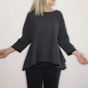 NOBLU | Reversible top Black & Gray